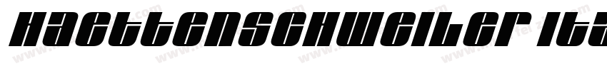 Haettenschweiler ITALIC字体转换